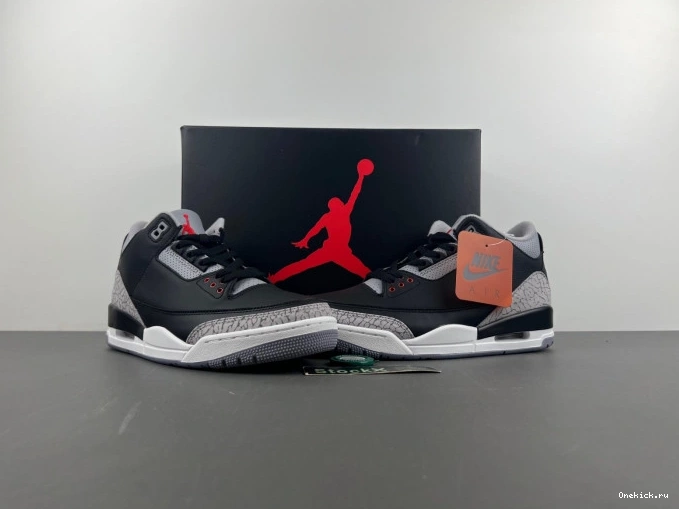 One Kick Black Cement Air Jordan 3 DN3707-010 0716
